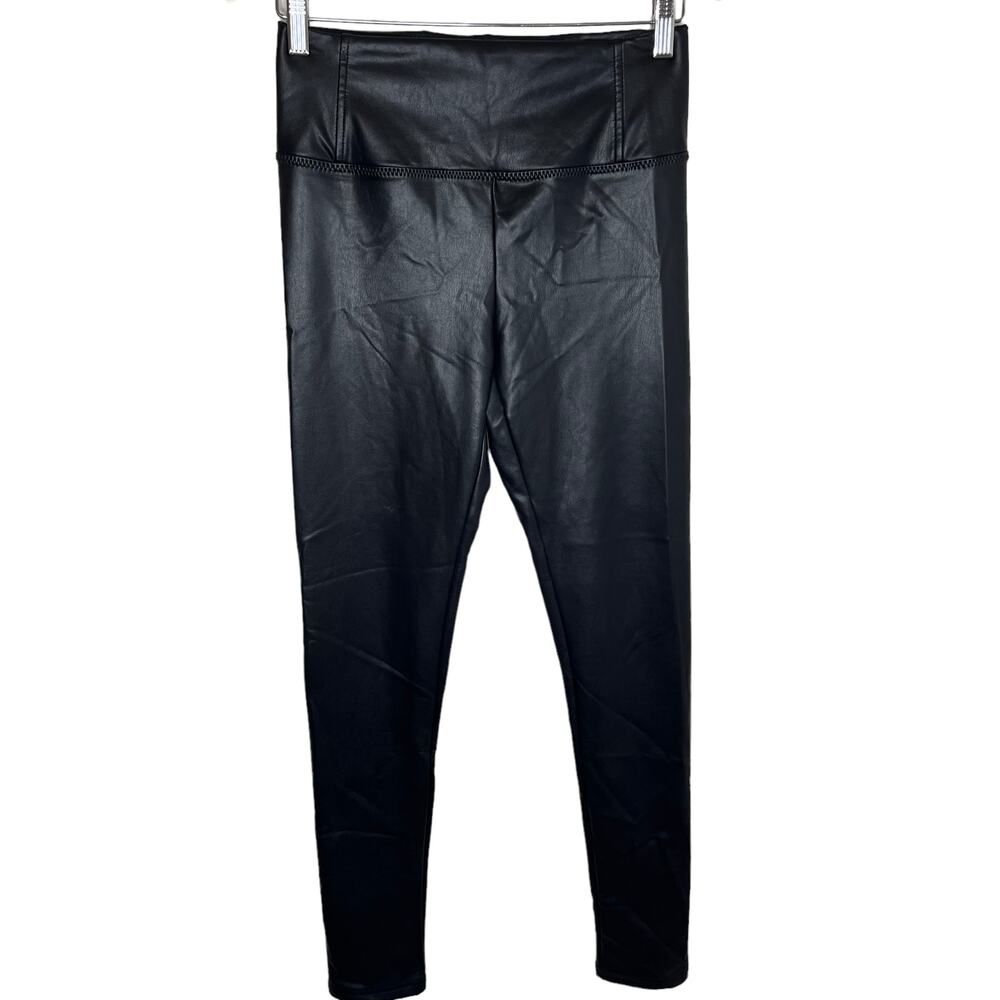 7 For All Mankind 7FAM Pleather Faux Leather Leggings Skinny Pants Size Small